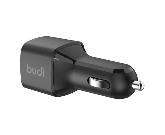 Car charger Budi 065R, 2x USB-C, PD 60W (black)