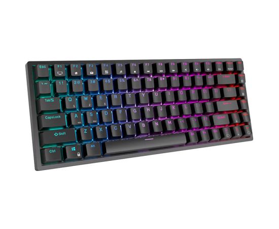 Wireless mechanical keyboard Royal Kludge RK84 RGB, Red switch (black)