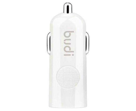 LED car charger Budi 1xUSB-A, 2.4A (white)