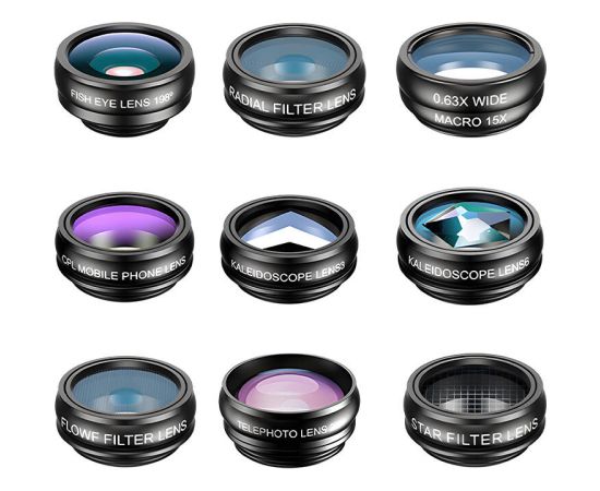 Mobile lens kit APEXEL APL-22XDG9 22X telephoto 10in1 lens kit