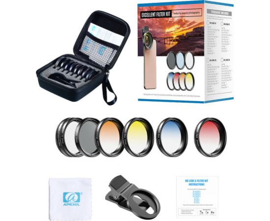 Mobile filter lens kit APEXEL APL-37UV-7G 37mm