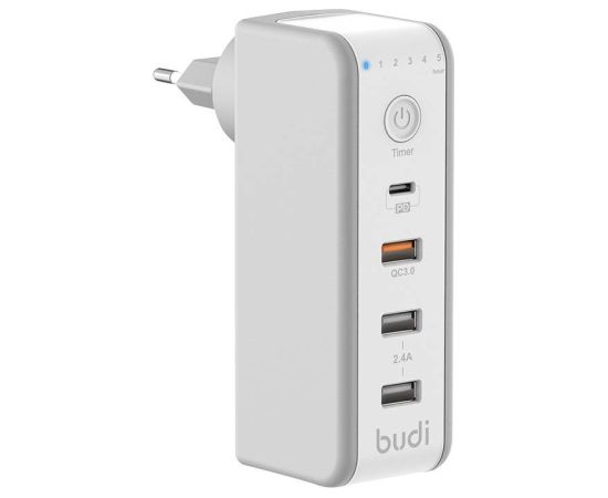 Dual USB charger with timer Budi 301TE, 5V=2,4A, 32 W