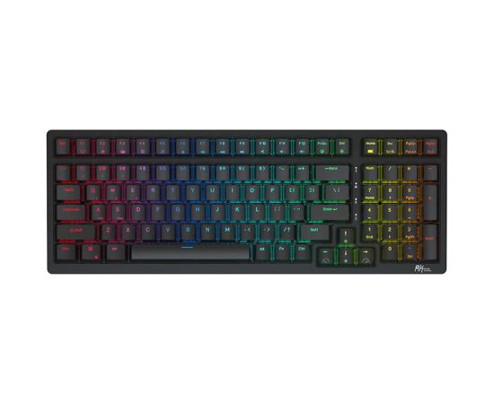 Wireless mechanical keyboard Royal Kludge RK98 RGB, Red switch (black)