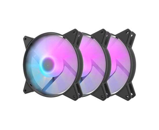 Computer Fan Set Darkflash C6,  RGB, 3in1 120x120 (black)