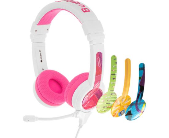 Buddy Toys Wired headphones for kids BuddyPhones School+ (pink)