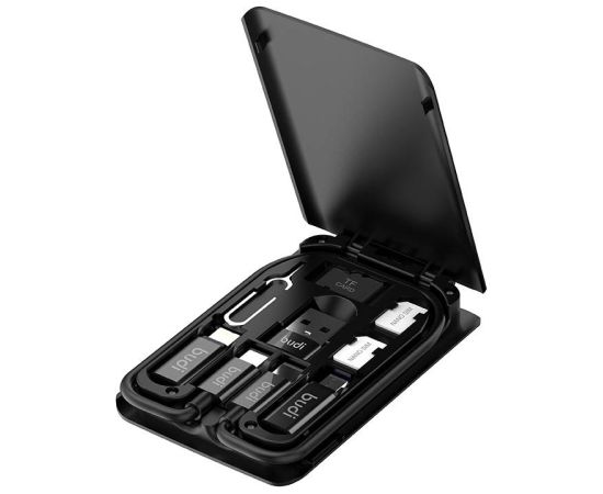 Multi-functional box for phones Budi 515C, 6 types cables (black)