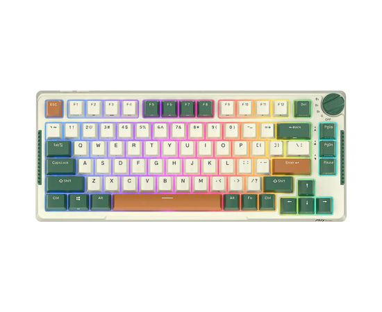 Wireless mechanical keyboard Royal Kludge RKH81 RGB, Sky cyan switch (green)
