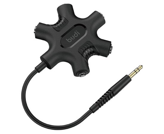 Budi Rockstar AUX mini jack adapter 3.5mm to 5x mini jack 3.5mm (black)