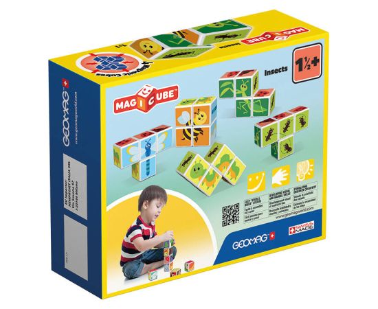 Magicube Printed Insects magnetic blocks + cards 7 pieces GEOMAG GEO-121 Конструкторы