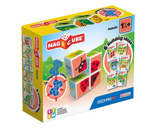 Magicube Printed Insects magnetic blocks + cards 7 pieces GEOMAG GEO-121 Конструкторы