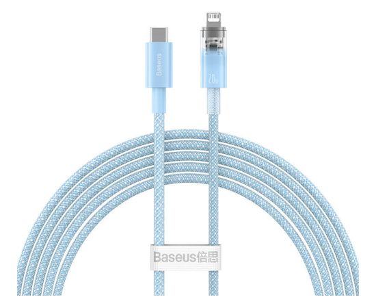 Fast Charging cable Baseus USB-C to Lightning  Explorer Series 2m, 20W (blue)