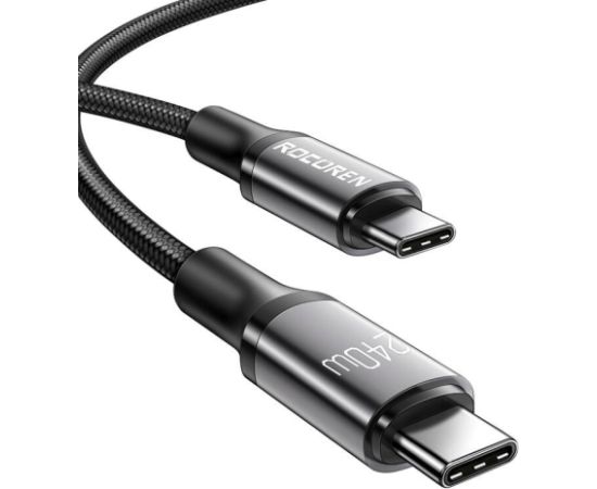 Fast Charging cable Rocoren USB-C to USB-C Retro Series 2m 240W (grey)