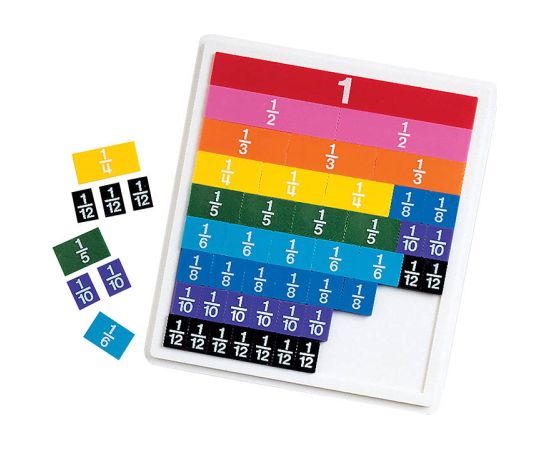 Rainbow Fraction Tiles With Tray Learning Resources LER 0615