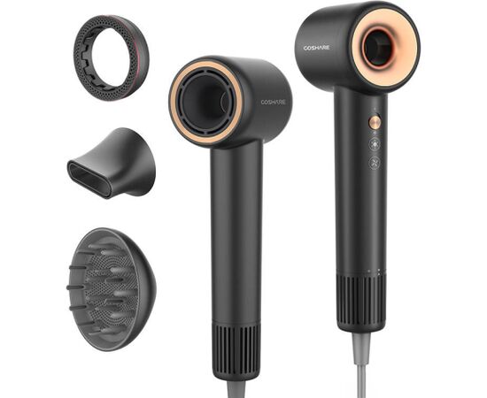 Matu fēns HD10E PRO BLACK Coshare SuperFlow1 Pro Melns Matu fēni