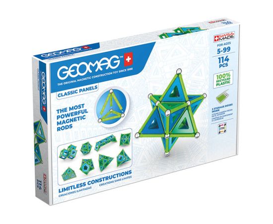 Classic Panels Recycled magnetic blocks 114 pieces GEOMAG GEO-473 Конструкторы