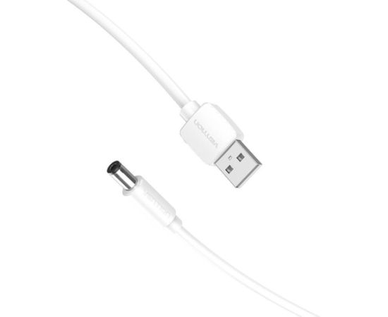 Power Cable USB 2.0 to DC 5.5mm Barrel Jack 5V Vention CEYWG 1,5m (white)