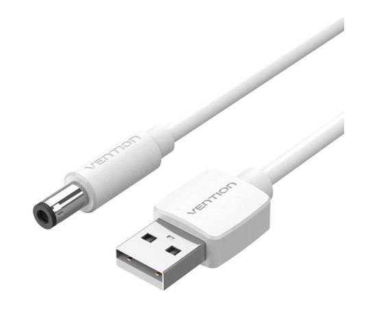 Power Cable USB 2.0 to DC 5.5mm Barrel Jack 5V Vention CEYWG 1,5m (white)