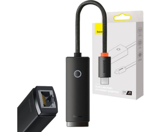 Network adapter Baseus Lite Series USB-C to RJ45 (black) Adapteri
