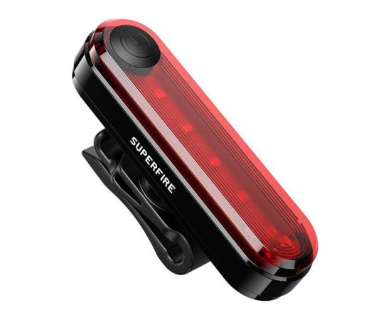 Rear bike light Superfire BTL01, USB, 230mAh