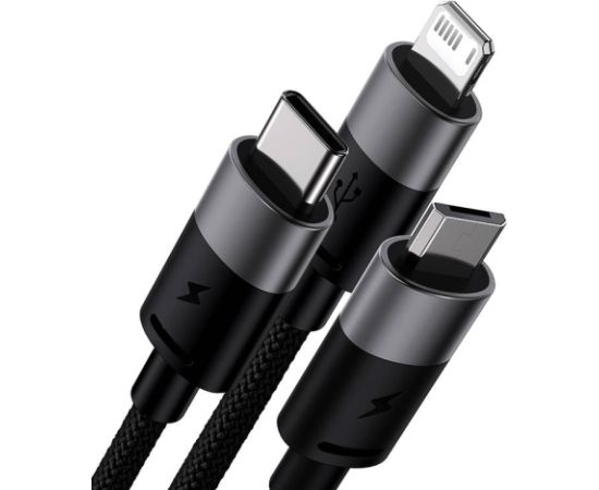 Quick Charge USB to M+L+C  Baseus StarSpeed 3.5A 0,6m (Black)