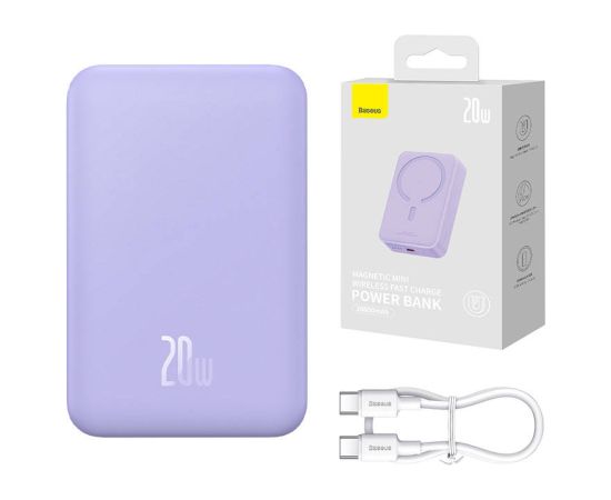 Powerbank Baseus Magnetic Mini 20000mAh, USB-C  20W MagSafe (purple)
