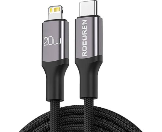 Fast Charging cable Rocoren USB-C to Lightning Retro Series 2m (grey)