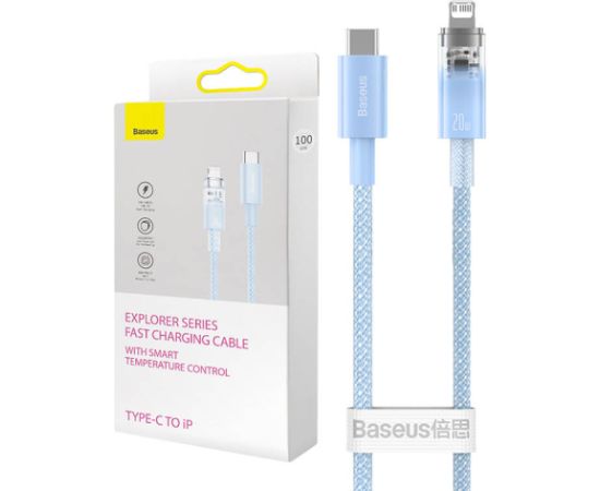 Fast Charging cable Baseus USB-C to Lightning  Explorer Series 1m, 20W (blue)