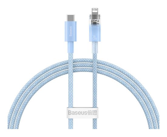 Fast Charging cable Baseus USB-C to Lightning  Explorer Series 1m, 20W (blue)