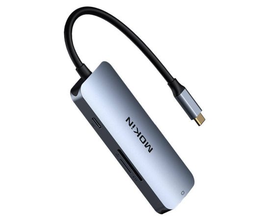 MOKiN 7 in 1 Multiports Hub USB-C to 3x USB3.0+ SD/TF + HDMI + PD (silver)