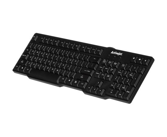 Activejet K-3021 membrane wired office keyboard, black