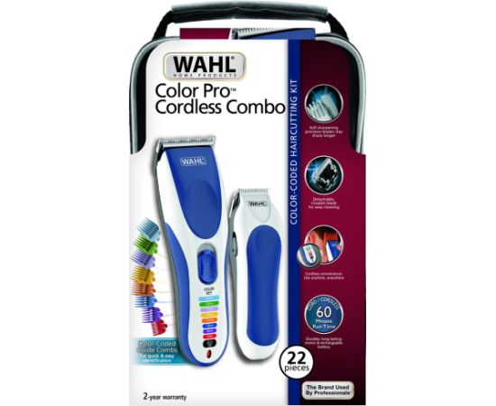 Wahl 09649-916 hair trimmers/clipper Blue, White 8 Nickel-Metal Hydride (NiMH)