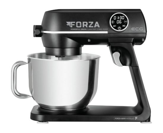 ECG FORZA 6600 Metallo Nero Kitchen Machine, 1800W / ECGFORZA6600