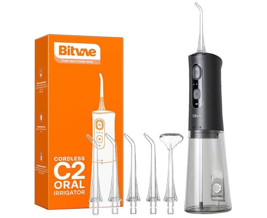 Water flosser with nozzles set Bitvae C2 (black)