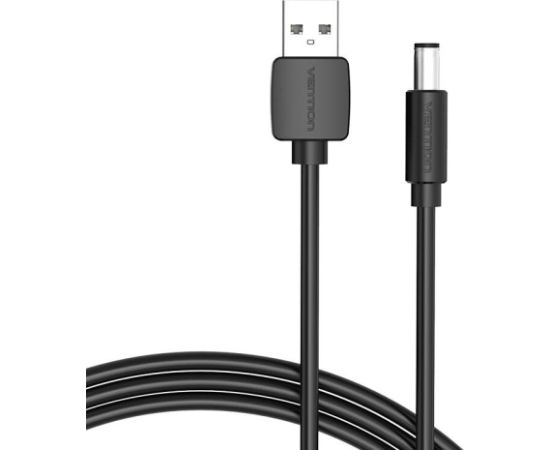 Power Cable USB 2.0 to DC 5.5mm Barrel Jack 5V Vention CEYBD 0,5m (black)