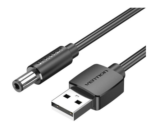 Power Cable USB 2.0 to DC 5.5mm Barrel Jack 5V Vention CEYBD 0,5m (black)