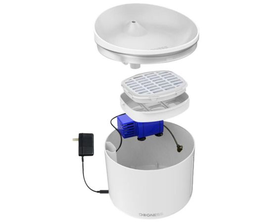 Water Fountain for pets 1l Dogness (white)