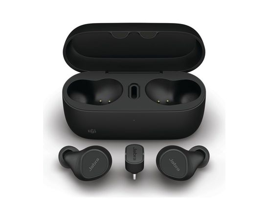 Jabra Evolve2 Buds, headphones (black, UC, USB-C, Bluetooth)