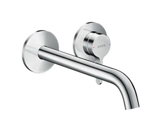 Hansgrohe iebūvējamā izlietnes maisītāja Axor One virsapmetuma daļa, 2 caurumu, iztece 220 mm, no sienas, hrom