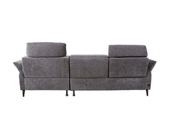Corner sofa DAYTON RC, electric recliner, dark grey