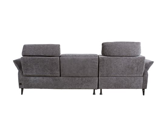 Corner sofa DAYTON LC, electric recliner, dark grey