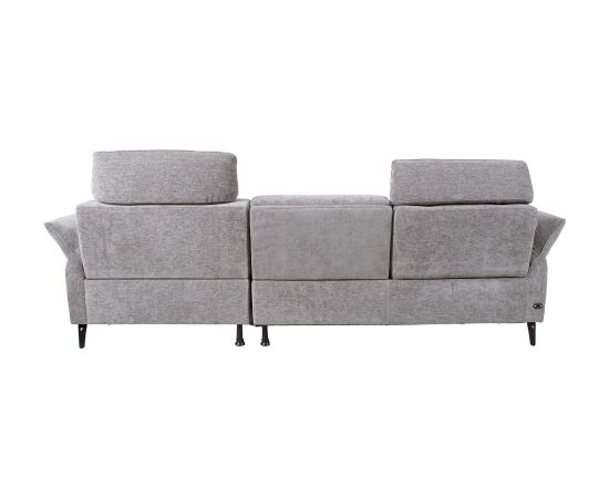 Corner sofa DAYTON RC, electric recliner, light grey