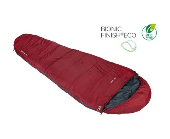 Guļammaiss High Peak mummy sleeping bag TR 400 (dark red/grey)