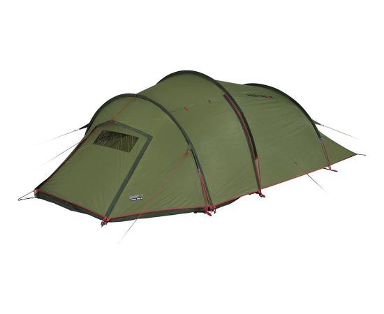High Peak Tunnel Tent Falcon 3 (green/red, model 2023, with stem for luggage)