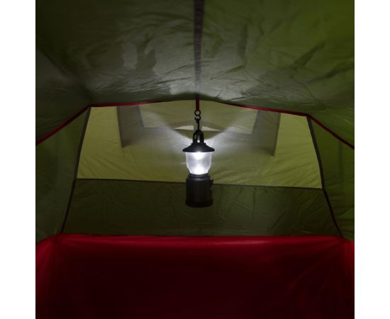 High Peak Tunnel Tent Falcon 3 (green/red, model 2023, with stem for luggage)