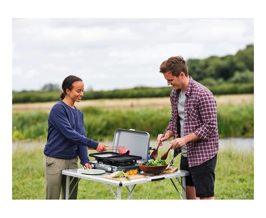 Campingaz Camping Kitchen 2 Grill & Go CV, gas cooker (grey/black, 2x 2kW, model 2023)