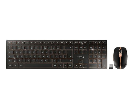 DE layout - CHERRY DW 9100 SLIM, desktop set (black/bronze, SX scissor technology)