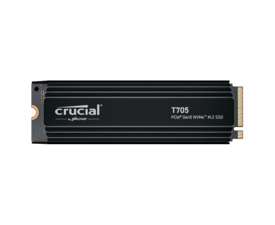 Crucial T705 4 TB, SSD (black, PCIe 5.0 x4, NVMe 2.0, M.2 2280, incl. aluminum heatsink)