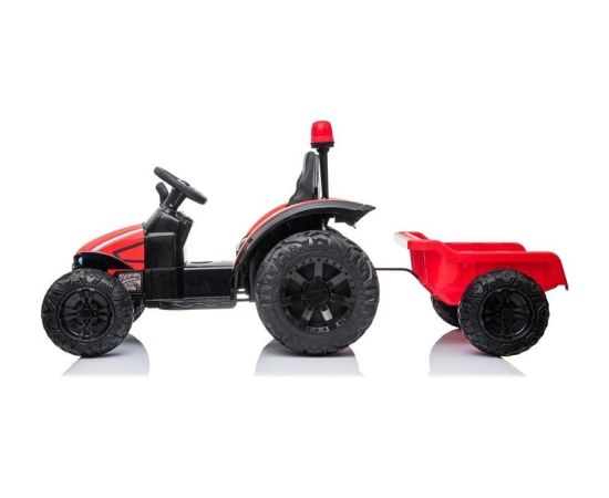 Lean Cars Electric Ride On Tractor HZB-200 with Trailer Red