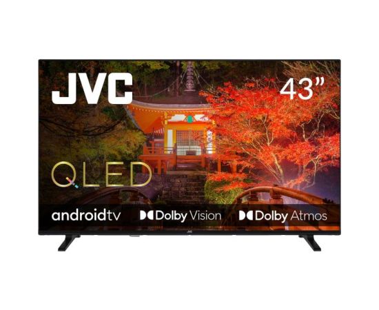 TV Set JVC 43" 4K/Smart QLED 3840x2160 Wireless LAN Bluetooth Android TV LT-43VAQ330P