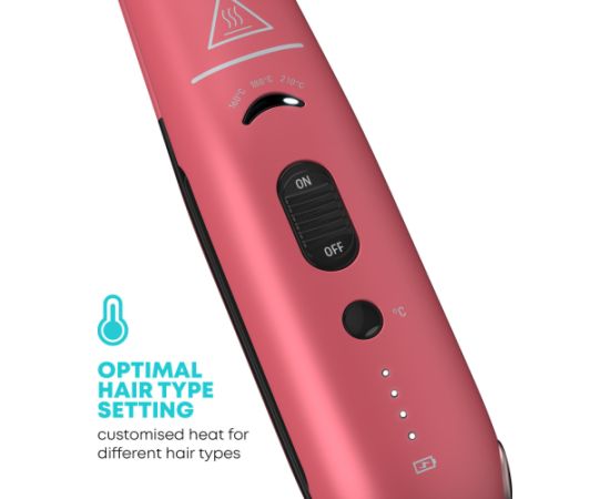 Revamp ST-1700PK-EB Progloss Liberate Cordless Ceramic Compact Hair Straightener Pink